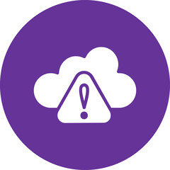 Warning Cloud Computing Icon