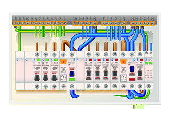 Surge protected split load fuse board