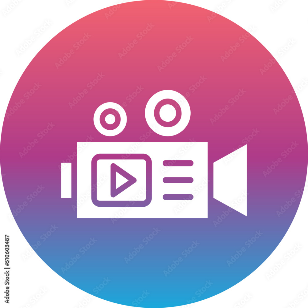 Sticker Video Camera Icon