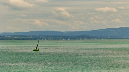 Ein Segelboot am Bodensee