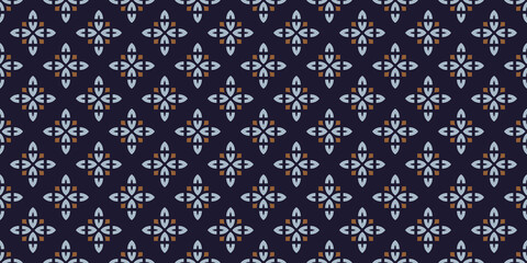 Modern masculine pattern abstract small square shapes common geometric motif seamless background. Geometrical grunge texture fabric design textile swatch ladies dress, man shirt all over print block.