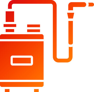 orange air compressor icon clip art preview