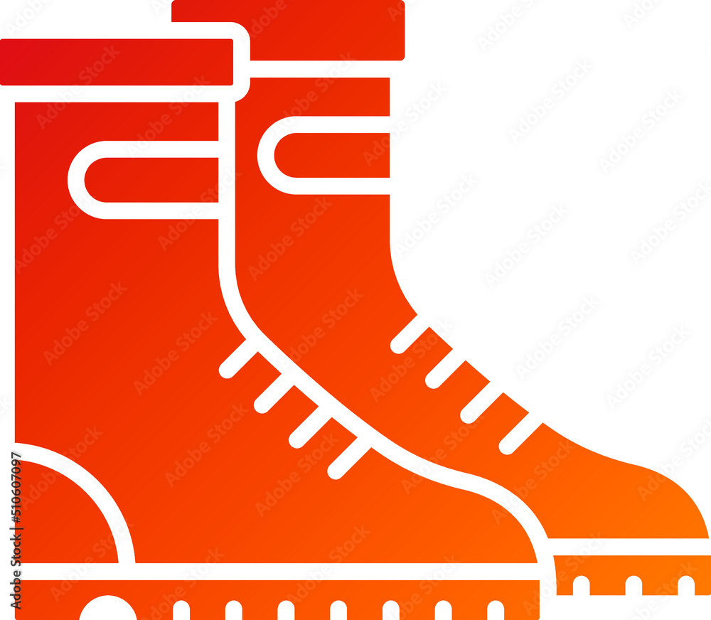 Sticker farming boots icon style