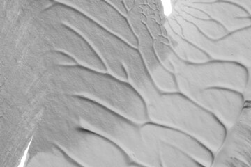 black white abstract acrylic painting color texture on white paper background by using rorschach inkblot method