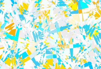 Light Blue, Yellow vector background with triangles.