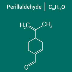 chemical structure of Perillaldehyde (C10H14O)