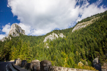 Tough canyon in carpathian mountains