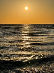 sunset on the sea