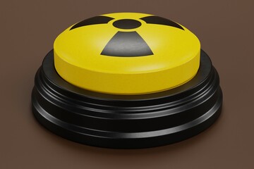 Realistic 3D Render of Emergency Button