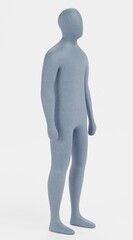 3D Render of Artificial Low-poly Character