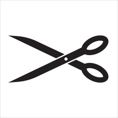 scissor icon vector black and white design template