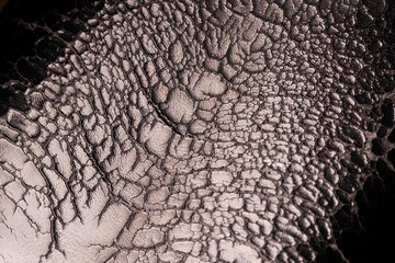 The surface of the synthetic leather is cracked.