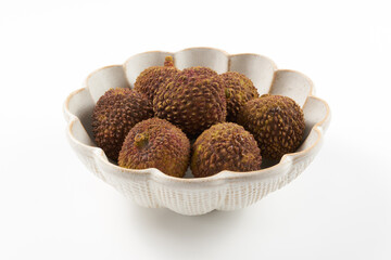 ライチの実　白背景