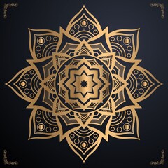 Beautiful luxury golden mandala and eps file download