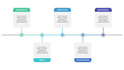 Rectangles infographic with 5 steps, options, parts or processes. Business data visualization.