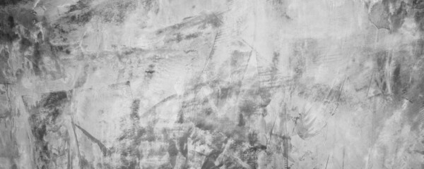 Dark and gray cement wall banner background