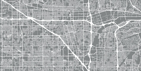 Urban vector city map of Anaheim, California , United States of America