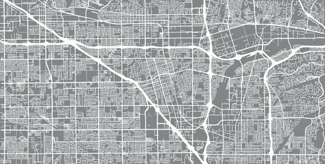 Fototapeta premium Urban vector city map of Anaheim, California , United States of America