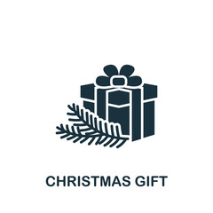 Christmas Gift icon. Monochrome simple icon for templates, web design and infographics