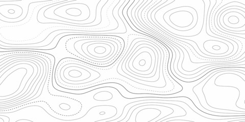 Fototapeta na wymiar Black and white abstract background vector .The concept of a conditional geography scheme and the terrain path. Topography map concept. Topographic background and texture Wavy backdrop