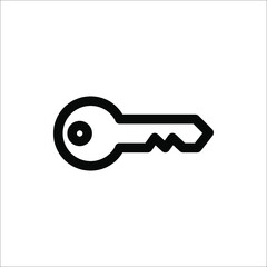 Key vector icons on white background