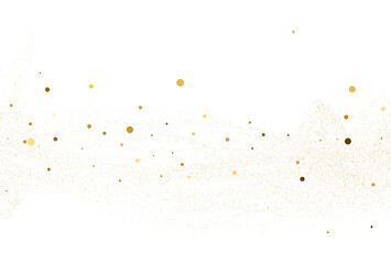 Light gold glitter round confetti background.