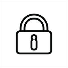 padlock icon isolated on white background.