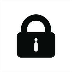 padlock icon isolated on white background.