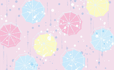 傘　パラソルの水イメージイラスト