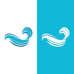 Obraz premium Wave beach vector illustration design