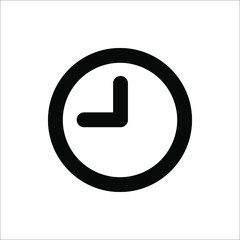Clock icon on white background. vector illustration