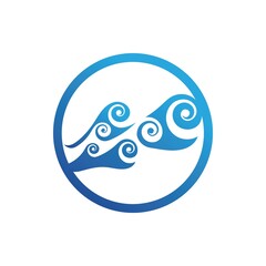 Wave beach vector illustration design