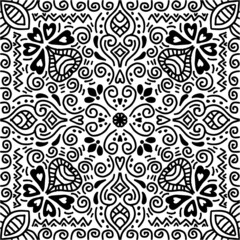  Abstract ethnic  ornament art mandala pattern