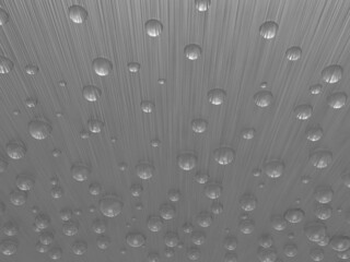 金属背景に結露する雫、水滴