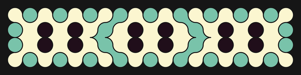 Multicolor truchet tiling connections illustration