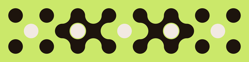 Multicolor truchet tiling connections illustration