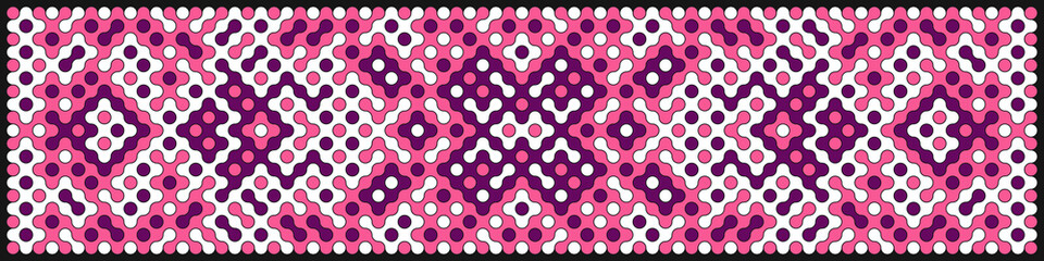 Multicolor truchet tiling connections illustration