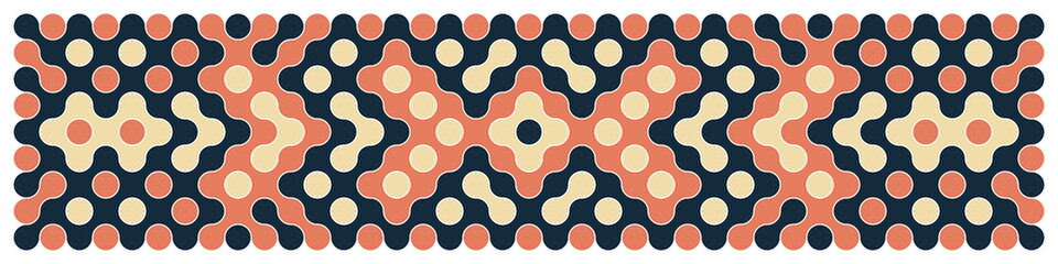 Multicolor truchet tiling connections illustration