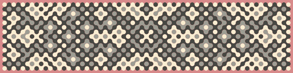 Multicolor truchet tiling connections illustration