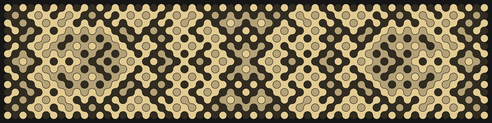 Multicolor truchet tiling connections illustration