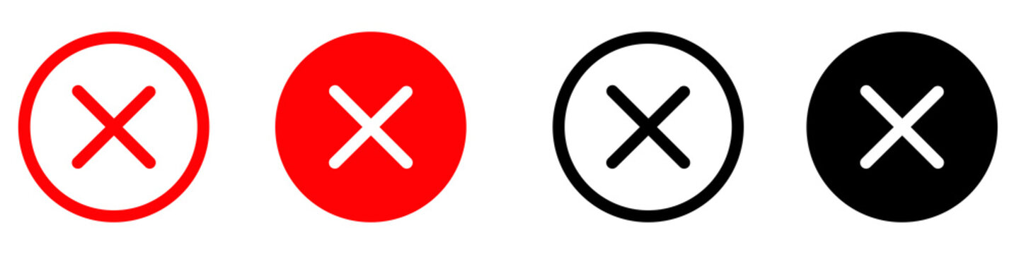 Cancel Vector icon set. delete illustration sign collection. reject symbol.