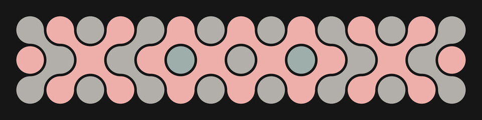 Multicolor truchet tiling connections illustration