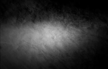 Dark black concrete wall background or texture