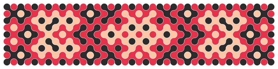 Multicolor truchet tiling connections illustration