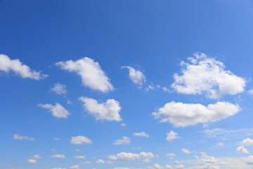 Obraz premium beautiful blue sky with clouds in summer