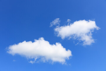 beautiful blue sky with clouds in summer