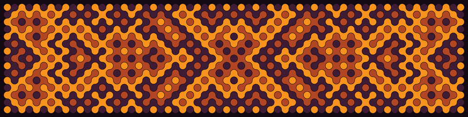 Multicolor truchet tiling connections illustration