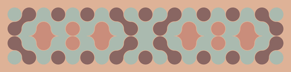 Multicolor truchet tiling connections illustration