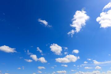 Naklejka na ściany i meble beautiful blue sky with clouds in summer