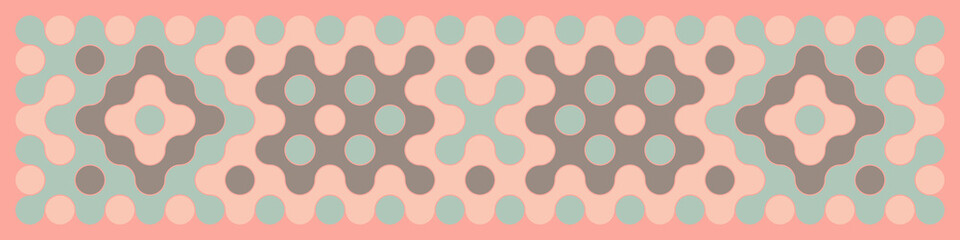 Multicolor truchet tiling connections illustration